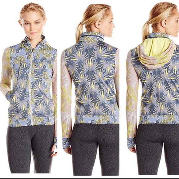 Maaji Tops - Maaji Mixed Print Groove Brave and Sweet Running Activewear Full Zip Jacket